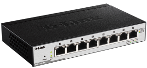 Коммутатор D-Link Настраиваемый L2 PoE-коммутатор, 8х1000Base-T (4х1000Base-T PoE), PoE-бюджет 80 Вт