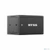 NTSS Шкаф настенный телекоммуникационный NTSS W 6U 600х450х370мм, 2 профиля 19, дверь сплошная металл, боковые стенки съемные, разобранный, черный RAL