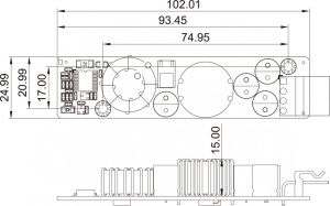Промышленный блок питания IDD-936160, 60 Вт DC/DC конвертер, 9-36 В входное напряжение, выход - 12В 5А