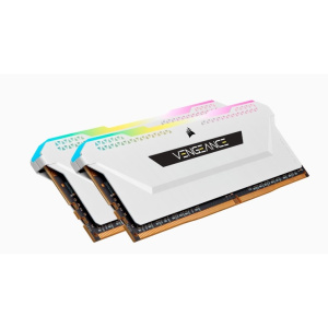Corsair DDR4 DIMM 32GB Kit 2x16Gb CMH32GX4M2E3200C16W PC4-25600, 3200MHz, CL16 Vengeance RGB Pro SL White
