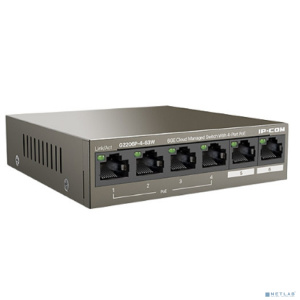 IP-COM G2206P-4-63W Коммутатор PoE управляемый 6-Ports 10/100/1000 Base-T + 2-Ports 1000 Base-X SFP (2-Ports uplink) / 4-Ports PoE (PoE бюджет 58W)