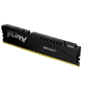 Модуль памяти Kingston 16GB DDR5 6400 CL32 FURY Beast Black XMP Non-ECC Unbuffered DIMM 1RX8 32-39-39 1.4V 288-pin 16Gbit