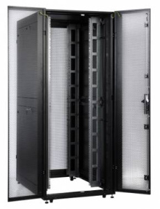 Шкаф серверный ЦМО (ШТК-СП-48.8.12-48АА-9005) напольный 48U 800x1130мм пер.дв.перфор. задн.дв.перфор.2-хст. 2 бок.пан. направл.под закл.гайки 1350кг ч