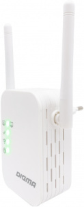 Повторитель беспроводного сигнала Digma D-WR310 N300 10/100BASE-TX/Wi-Fi белый