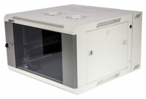 Шкаф коммутационный Lanmaster (TWT-CBW3G-22U-6X6-GY) настенный 22U 600x600мм пер.дв.стекл задн.дв.спл.стал.лист 2 бок.пан. 60кг серый 441мм 1079мм IP2