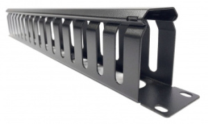 Кабельный органайзер Горизонтальный Hyperline CM-1U-ML16-COV односторонний пальцы 1U шир.:19" глуб.:67мм