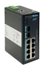 Управляемый промышленный Full Gigabit Ethernet коммутатор 2 уровня с поддержкой PROFINET, 8 x 1G RJ45, 2 x 2.5G SFP, питание 2 x 12~48VDC, монтаж на D