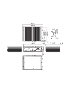 Российский промышленный встраиваемый компьютер FRONT Compact 410.102, на базе процессора Intel i3-10100 / RAM 4 Гб DDR4 / SSD 64 Гб / LAN 4 x 10/100/1