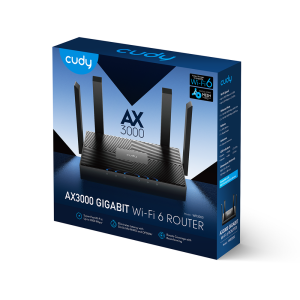 Маршрутизатор CUDY AX3000 Gigabit Wi-Fi 6 Mesh Router Dual Band, Chipset MT7981BA+MT7976CN+MT7531AE, 802.11ax/ac/a/b/g/n, 2402Mbps at 5GHz + 574Mbps a