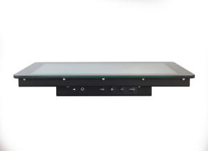 Промышленный монитор серии GLA-15W. Дисплей 15.6", 1920 х 1080 с проекционно-емкостным сенсорным экраном, повышенной яркостью 450 кд/м2 и антибликовым