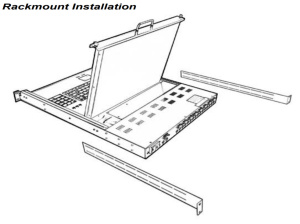 Консоль AMK501-17WUBRU, высота 1U, монтаж в 19" стойку, 17,3" TFT LCD, 1920 x1080, 1 х HDMI, 1 х USB K/B, русифицированная клавиатура, тачпад, 1.8 м