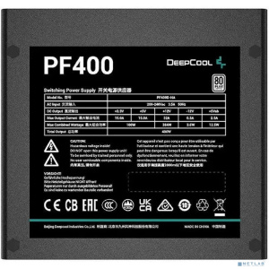 Блок питания Deepcool ATX 400W PF400 80 PLUS 24+2x(4+4) pin APFC 120mm fan 6xSATA RTL