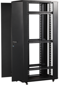 Шкаф Шкаф 19" Business, 18U 600x800, черный, передняя дверь стекло, задняя дверь распашная металл