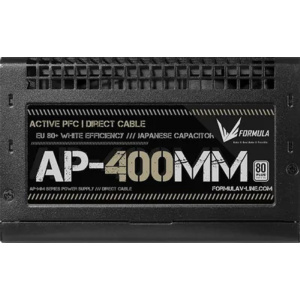 Блок питания Formula ATX 400W AP-400ММ 80 PLUS WHITE (20+4pin) APFC 120mm fan 6xSATA RTL