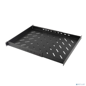 Hyperline TSD3H-1U-405/700-RAL9005 Полка c 19'' креплением, раздвижная, 1U, с регулируемой глубиной установки от 405 мм до 700 мм, нагрузка до 220 кг,