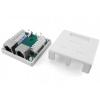 Аксессуары Розетка компьютерная Hyperline SB1-2-8P8C-C5e-SH-WH RJ-45(8P8C), кат 5e, экранированная, двойная, внешняя, Dual IDC