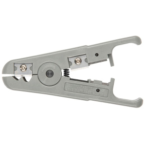 Инструмент обжимной Hyperline WRline WR-501B Стрипер для зачистки и обрезки витой пары (UTP/STP) и телефонного кабеля 3,2-9 мм, с возможностью регулир