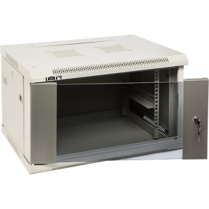 Шкаф Шкаф настенный серии Pro, 6U 600x450, стеклянная дверь