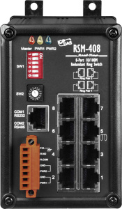 Коммутатор 8 x 10/100BaseTX, кольцевое резервирование, металлический корпус
