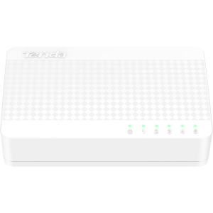 Tenda S105 Мини-коммутатор неуправляемый, 5 портов 5x100 Мбит/с, настольный, пластиковый корпус