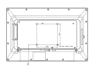 Промышленный безвентиляторный компьютер GOT5153W-845 FR-J-US, дисплей 15.6" WXGA, резистивный экран, процессор Intel Celeron N3060 1.6 ГГц, 1 x 204-pi