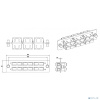 Hyperline FO-FPM-W120H32-6DSC-BL Панель для FO-19BX с 6 SC (duplex) адаптерами, 12 волокон, одномод, 120x32 мм, адаптеры цвета синий (blue)