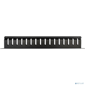 Exegate EX292872RUS Exegate EX292872RUS Кабельный органайзер ExeGate CM19-1U-16M-CV (горизонтальный 19" 1U, металлический, 2 окна в основании профиля,