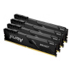 Память оперативная/ Kingston 64GB 2666MT/s DDR4 CL16 DIMM (Kit of 4) FURY Beast Black