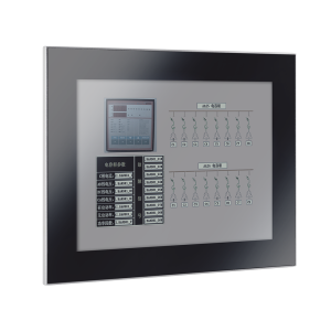 Промышленный монитор Nodka PANEL5000-D152-LU с резистивным сенсорным экраном. Дисплей 15", True Flat (плоскопанельный дизайн), пылевлагозащита передне