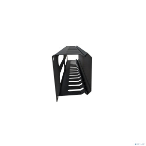 NTSS Организатор кабельный горизонтальный с крышкой NTSS, крепление 19 2U, глубиной 72мм, металл, черный RAL 9005 NTSS-HORGC-2U-(72)-BL