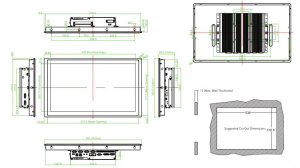 Модульный безвентиляторный компьютер CV-W121C/P2002E-i5-PI, дисплей 21.5" TFT Full HD 16:9, проекционно-ёмкостный экран, процессор Intel 6th Gen. Core