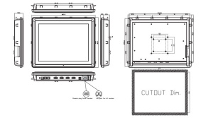 Промышленный безвентиляторный компьютер GOT5152T-834 DC, дисплей 15" XGA дисплей, резистивный экран, процессор Intel Celeron J1900 (2.0 ГГц), 1 x 204-