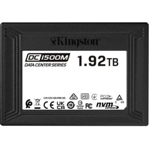 SSD KINGSTON Enterprise 1,92TB DC1500M U.2 PCIe NVMe (R3300/W2700MB/s) 1DWPD SEDC1500M/1920G