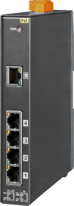 Коммутатор 5 x PoE 10/100BaseTX, питание 24 В пост., металлический корпус