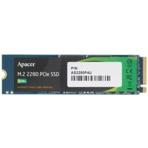 SSD APACER M.2 256Gb PCIe Gen3x4, R3500/W1200 Mb/s, MTBF 1.8M, 3D NAND, NVMe AP256GAS2280P4U-1