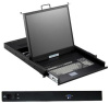 Консоль для стойки 19" SMK920-19PBRU, высота 1U, чёрный цвет, без KVM переключателя