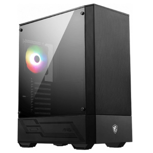 Корпус MSI MAG FORGE 110R Black Mid-Tower (ATX/mATX/Mini-ITX, без БП, Steel, Plastic, Tempered Glass, HD Audio, USB 3.2