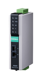 1-портовый преобразователь Modbus RTU/ASCII (RS-232/422/485) в Modbus TCP с одномодовым оптоволоконным сетевым интерфейсом (разъем SC)