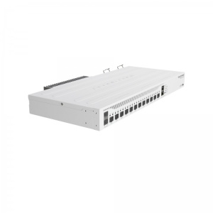 Маршрутизатор/ CCR2004-1G-12S+2XS Cloud Core Router with Annapurna Alpine AL32400 Cortex A57 CPU (4-cores, 1.7GHz per core), 4GB RAM, 1x Gigabit RJ45