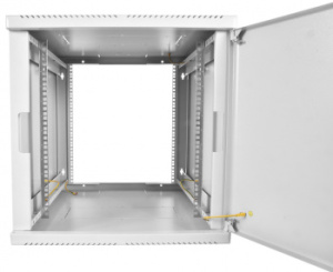 Шкаф коммутационный ЦМО (ШРН-М-9.500.1) настенный 9U 600x520мм пер.дв.металл направл.под закл.гайки 130кг серый 456мм 18.9кг 180град. 480мм IP20 сталь