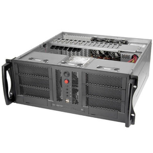 Корпус Chenbro RM42300-F2-U3 RM42300H11*13720, 4U 12*10.5" M/B,5.25"BAY*3+3.5"BAY*5,12CM FAN,17.5",BK CC1012,USB3.0,W/TWO