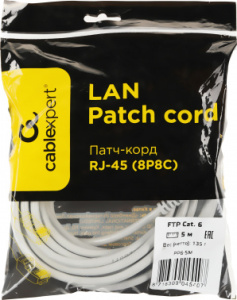 Патч-корд Premier PP6-5M 10000Гбит/с FTP 4 пары cat6 CCA molded 5м серый RJ-45 (m)-RJ-45 (m)