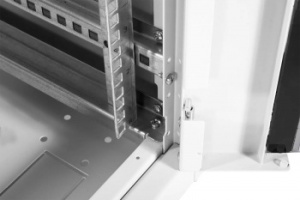 Шкаф коммутационный ЦМО (ШТК-Э-30.6.8-13АА) напольный 30U 600x800мм пер.дв.стекл металл направл.под винты 620кг серый 715мм 68кг 120град. 1454мм IP20