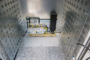 Шкаф коммутационный ЦМО (ШТВ-Н-15.6.5-4ААА-Т1) настенный 15U 600x530мм пер.дв.металл несъемн.бок.пан. 150кг серый 120град. 750мм всепогодный с вентиля