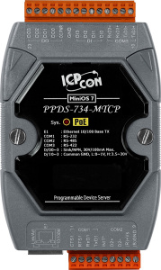 3-портовый программируемый преобразователь Modbus RTU/ASCII в Modbus TCP с возможностью питания PoE