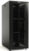 Шкаф серверный Hyperline TTBR-4281-DD-RAL9004 напольный 42U 800x1000мм пер.дв.перфор.2ств. задн.дв.перфор.2-хст. 2 бок.пан. 800кг черный 910мм 133кг 2