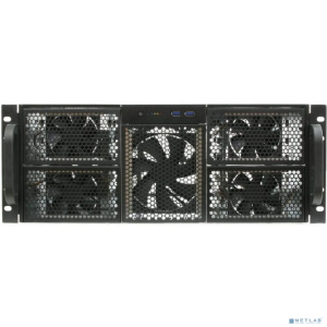 Procase RE411-D0H17-FE-65 Корпус 4U server case,0x5.25+17HDD,черный,без блока питания,глубина 650мм,MB EATX 12"x13", панель вентиляторов 3х120
