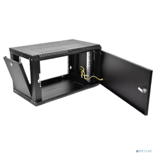 ЦМО Шкаф телекоммуникационный настенный разборный ЭКОНОМ 6U (600 x 520) дверь металл, цвет черный (ШРН-Э-6.500.1-9005)