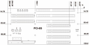 Кросс-плата PCI-6S, PICMG 1.0, 6 слотовая, слоты расширения: PICMG, 4xPCI, 2xISA