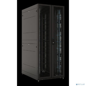 ЦМО Шкаф серверный ПРОФ напольный 48U (800 х 1200) двери двойные перф. 2 шт., черный, в сборе ШТК-СП-48.8.12-88АА-9005